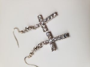 Silver Cross Earrings